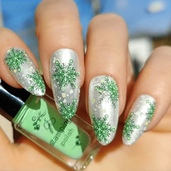 Frosty Forest (CjSC-86) Steel Nail Art Layered Stamping Plate
