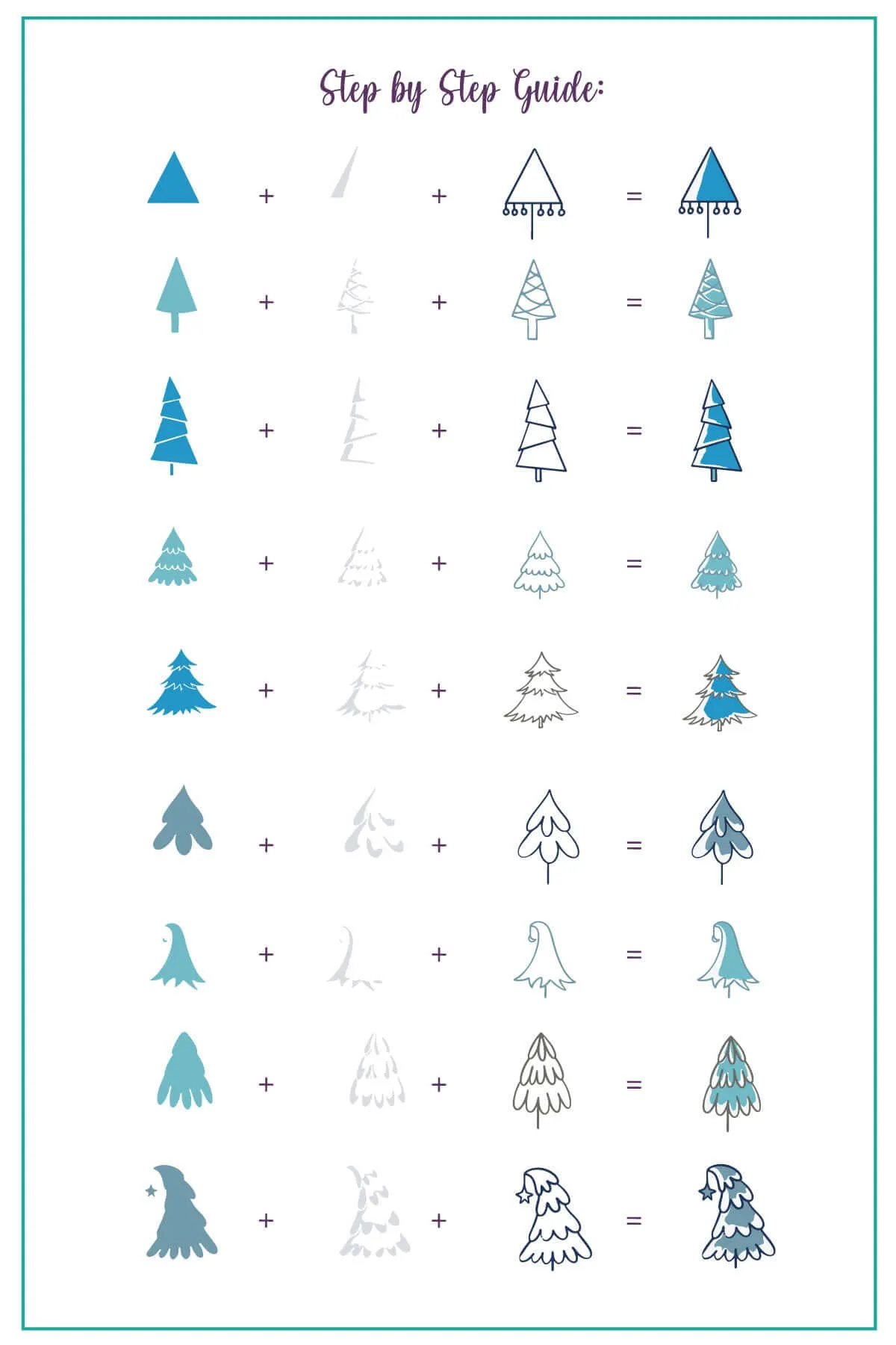 Frosty Forest (CjSC-86) Steel Nail Art Layered Stamping Plate