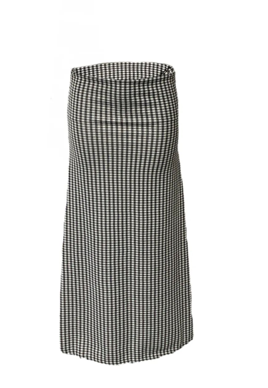 GINGHAM MID-RISE MAXI SKIRT