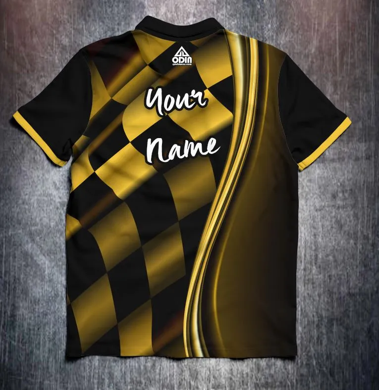 Gold Checked design shirt