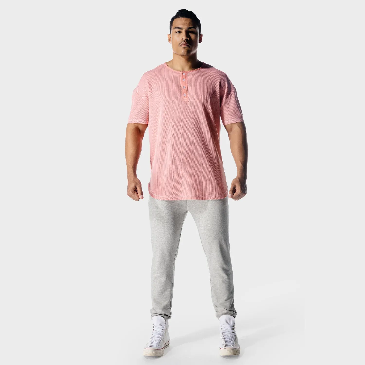 Golden Era Waffle Top - Flamingo Pink