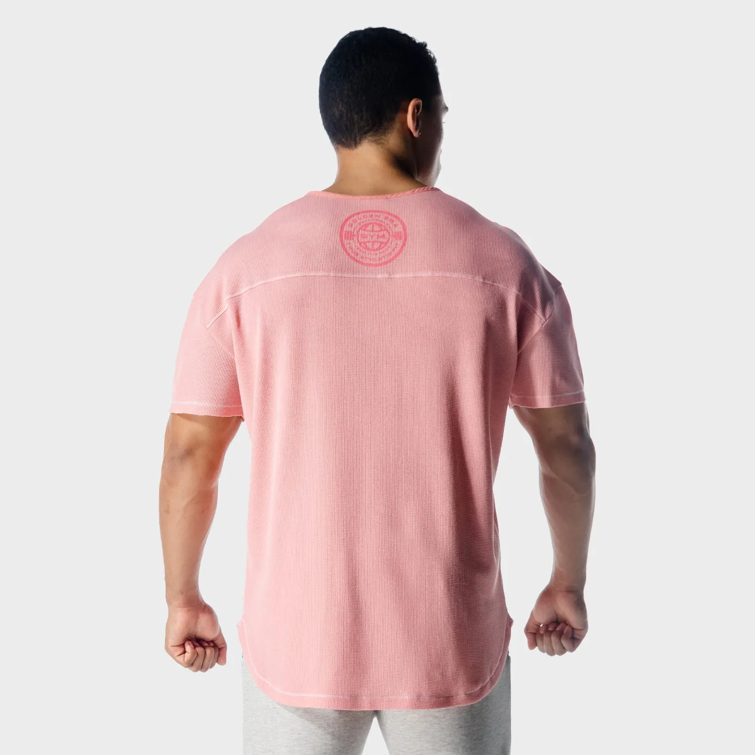 Golden Era Waffle Top - Flamingo Pink