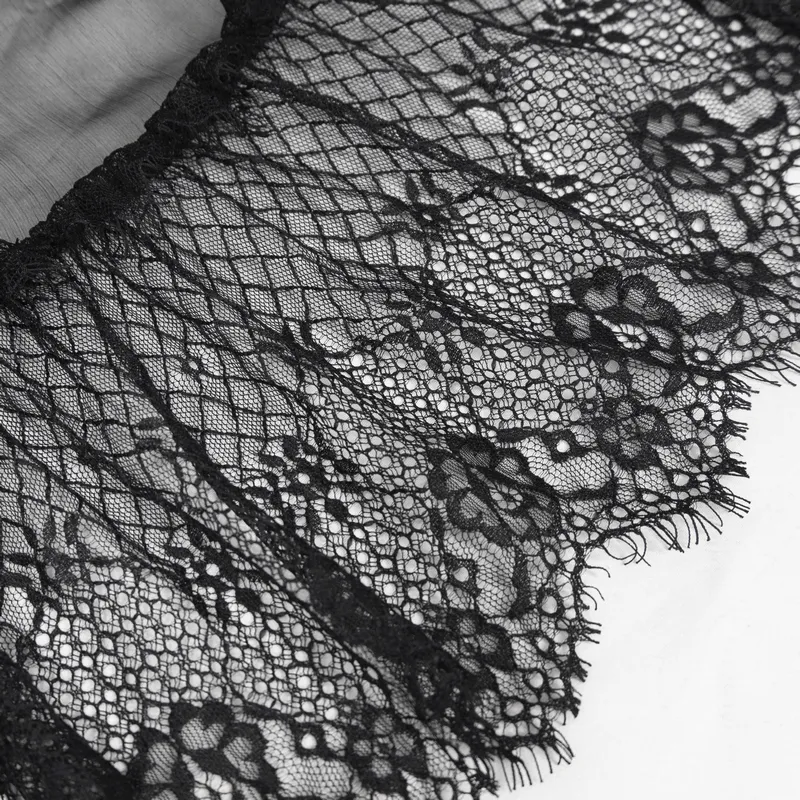 Gothic Floral Lace Splice Layered Skirt / Women's Burgundy Elastic Waist Skirt