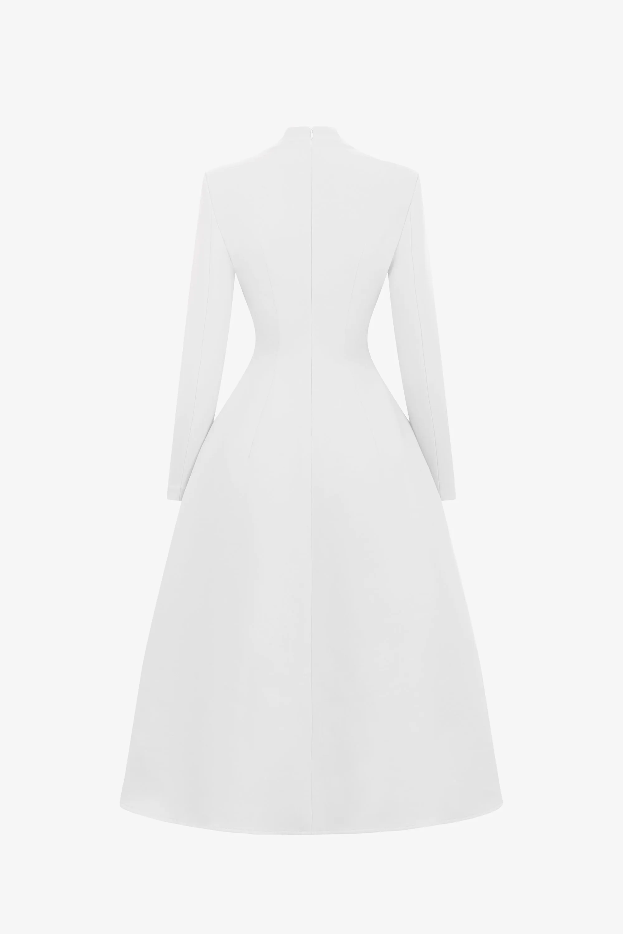 Harding Shoulder Padded Midi Dress
