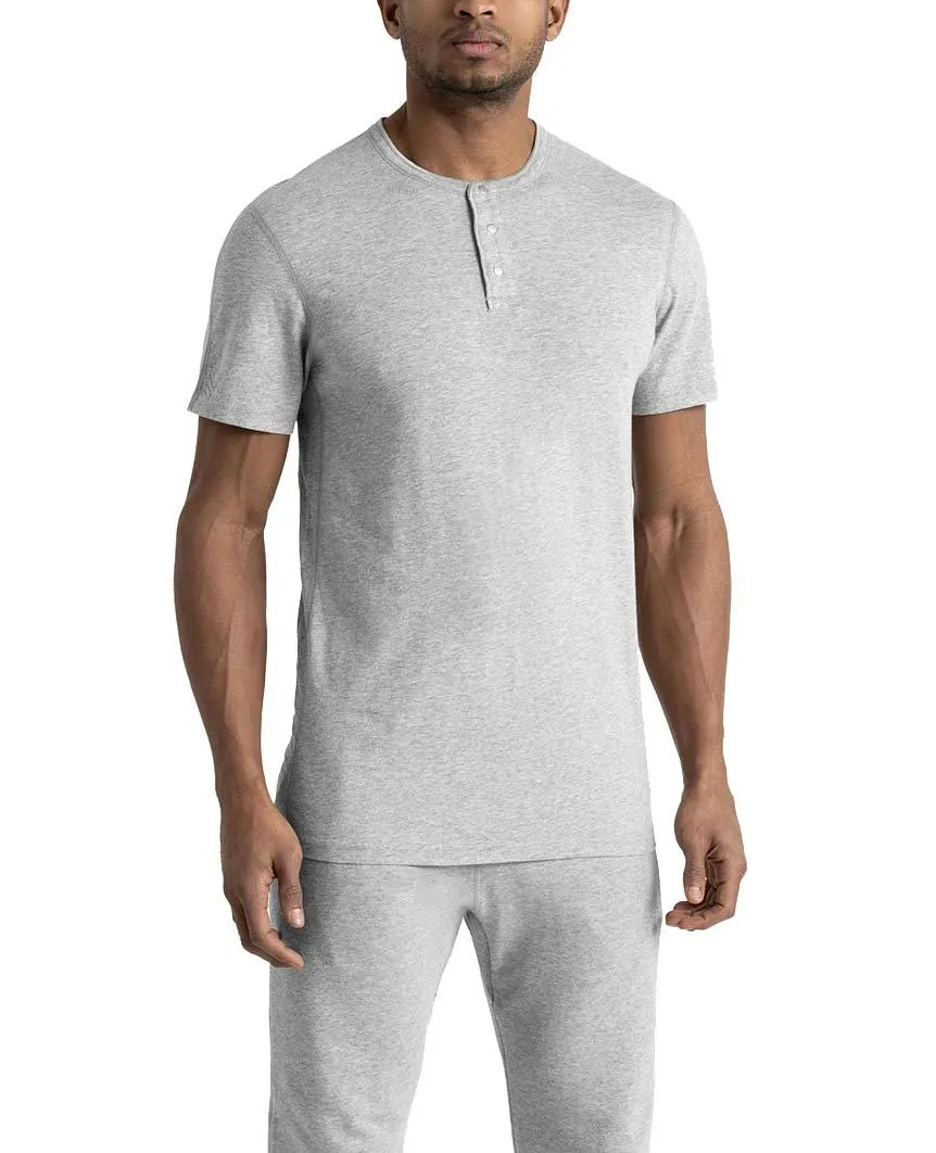 Henley Ringspun Jersey T-Shirt Heather Grey