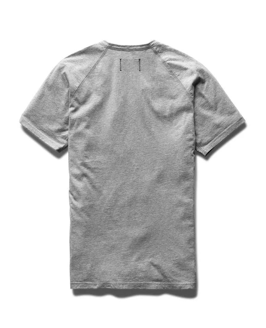 Henley Ringspun Jersey T-Shirt Heather Grey