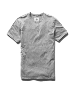 Henley Ringspun Jersey T-Shirt Heather Grey