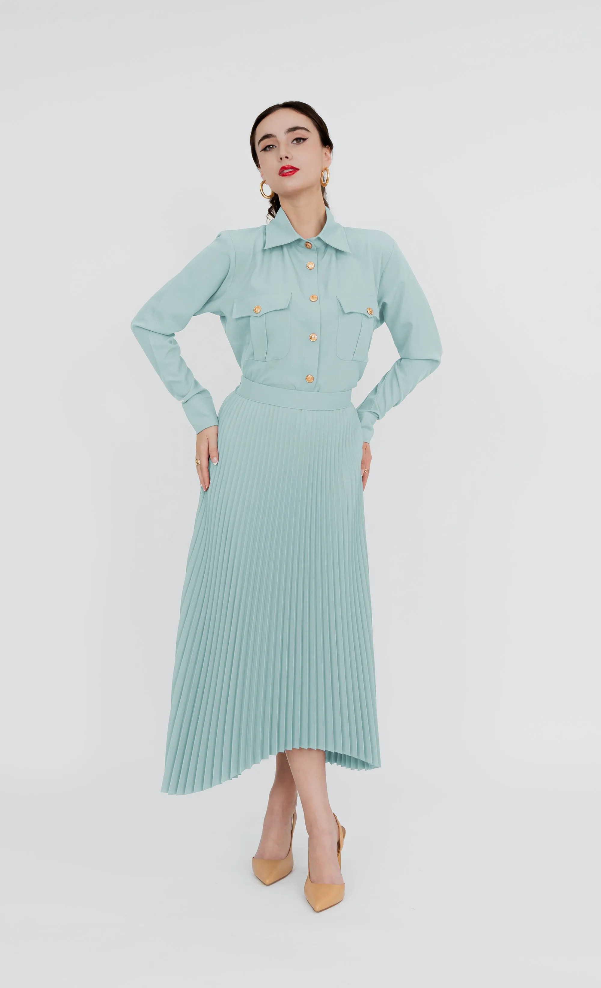 Imbi Skirt in Frosty Blue