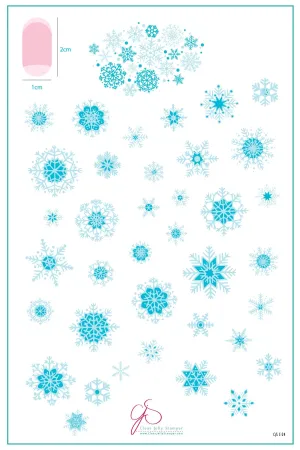 In the Frosty Air (CjSC-24) Steel Nail Art Stamping Plate