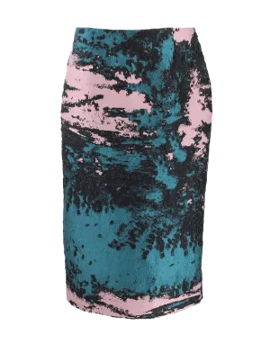 Jacquard Textured Pencil Skirt