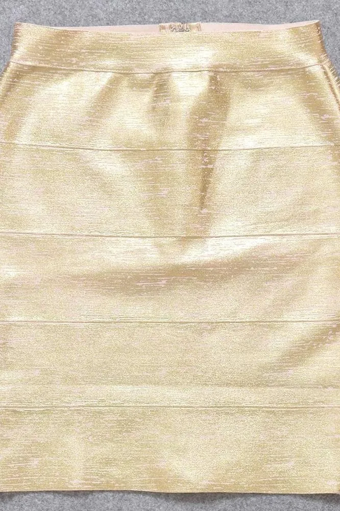 Jess Bandage Top and Mini Skirt Set - Silver