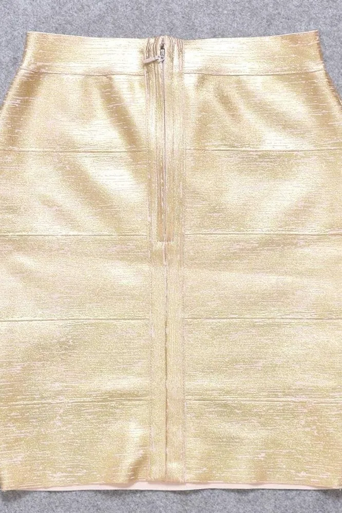 Jess Bandage Top and Mini Skirt Set - Silver