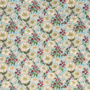 Jolly Good - Christmas Rose Frost Yardage