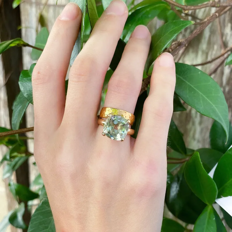Kara Ring, Prasiolite, 9kt Yellow Gold
