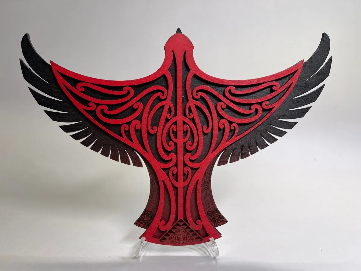 Karearea Falcon - Layered Art Wall Plaque