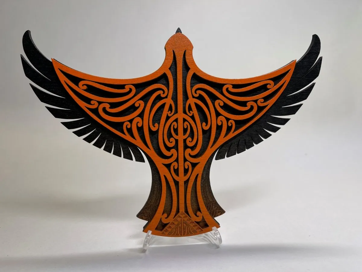 Karearea Falcon - Layered Art Wall Plaque