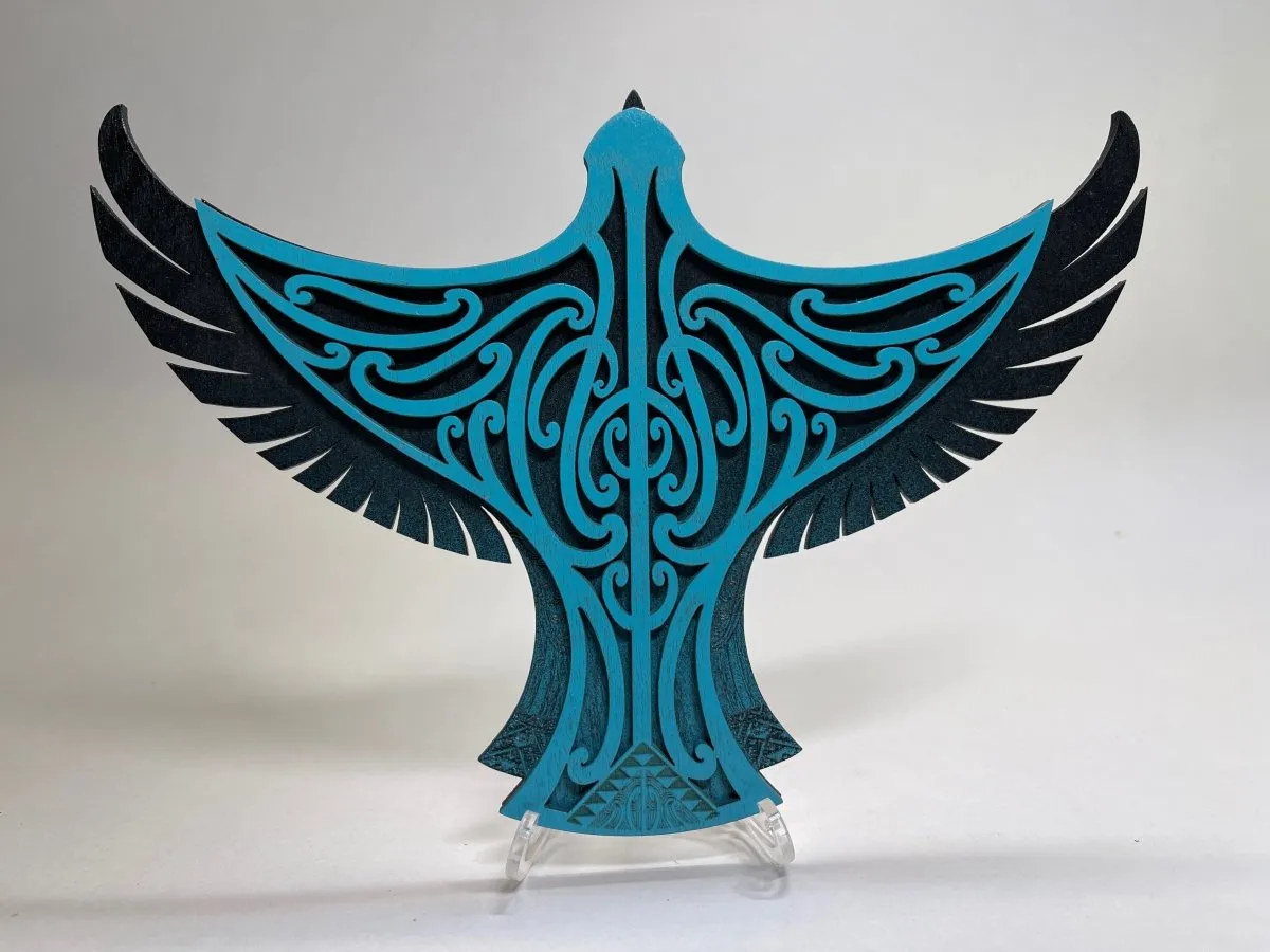 Karearea Falcon - Layered Art Wall Plaque