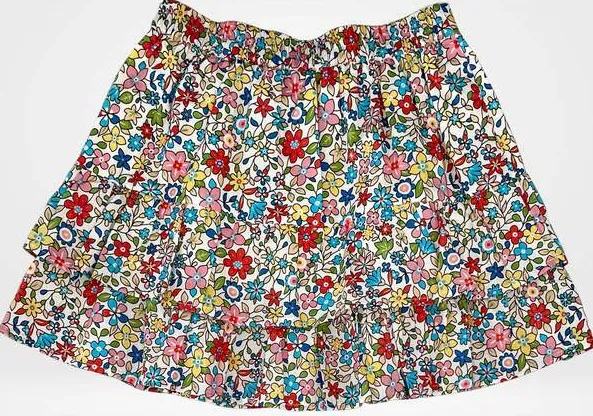 Kendall Floral Tiered Ruffle Skirt