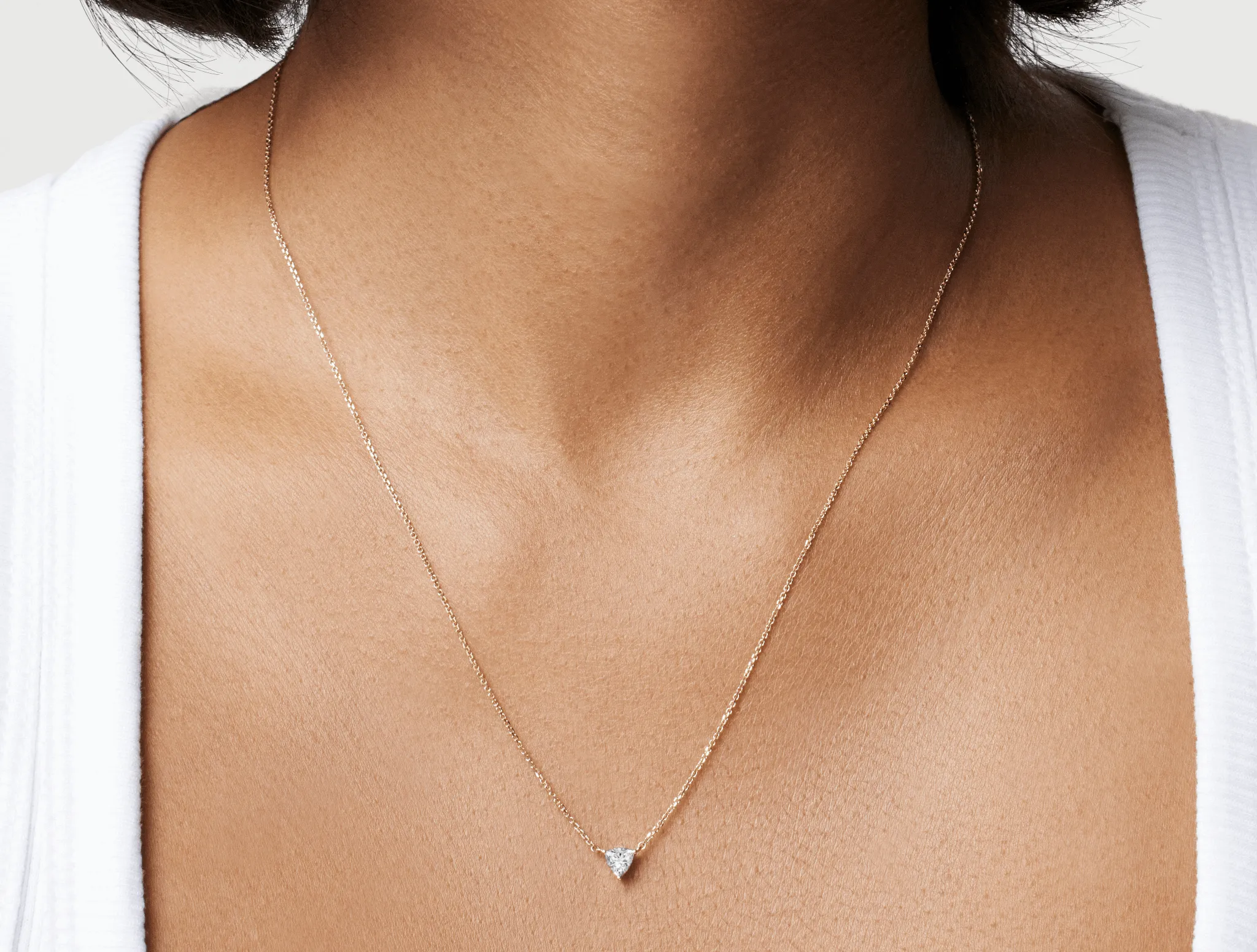 Lab-Grown Diamond ¼ct. Mini Trillion Pendant | White