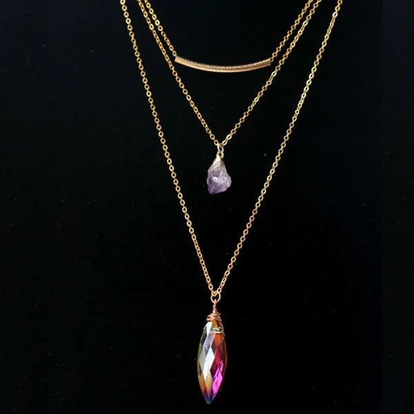 Layered Amethyst Necklace