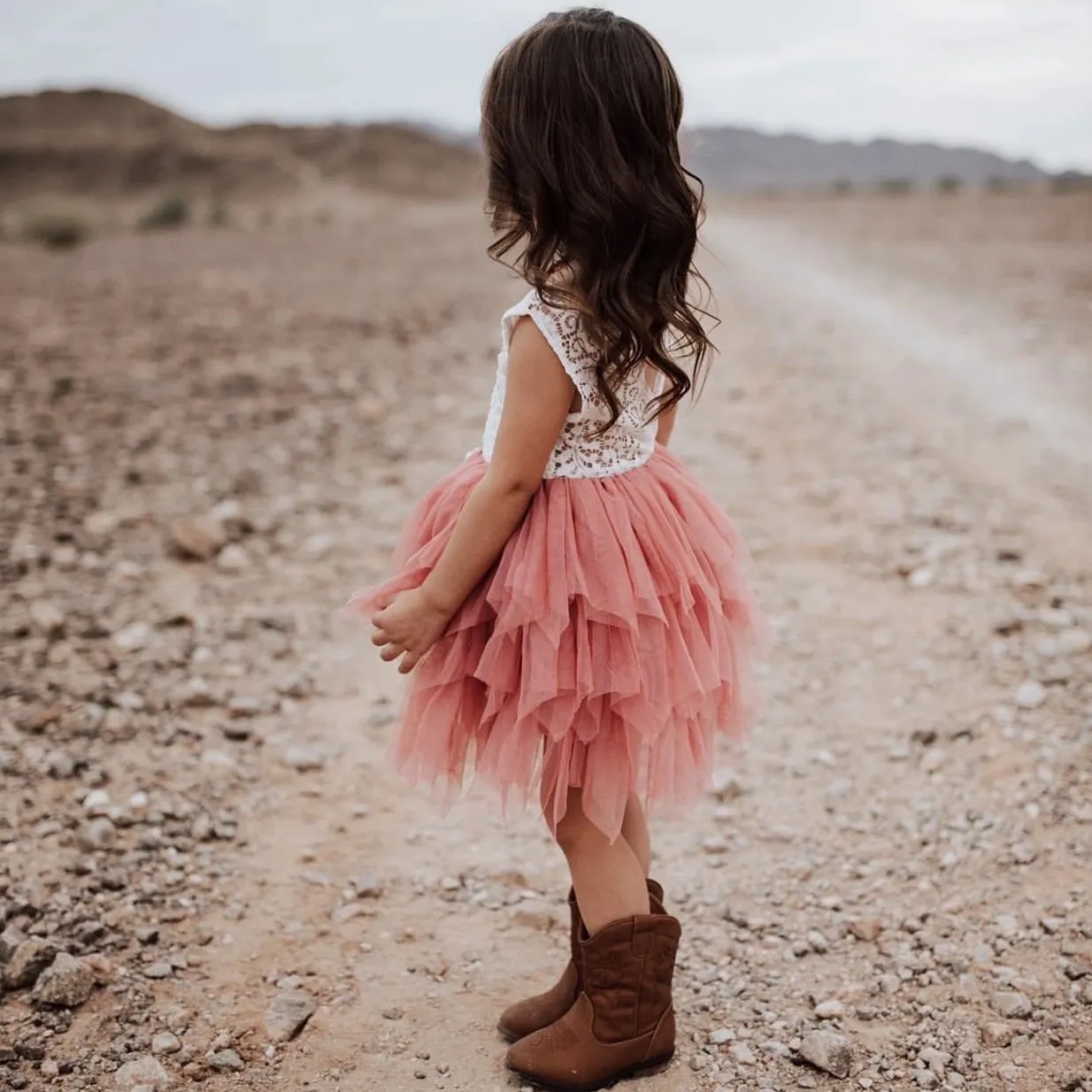 Layered Tulle Flower Girl Dress