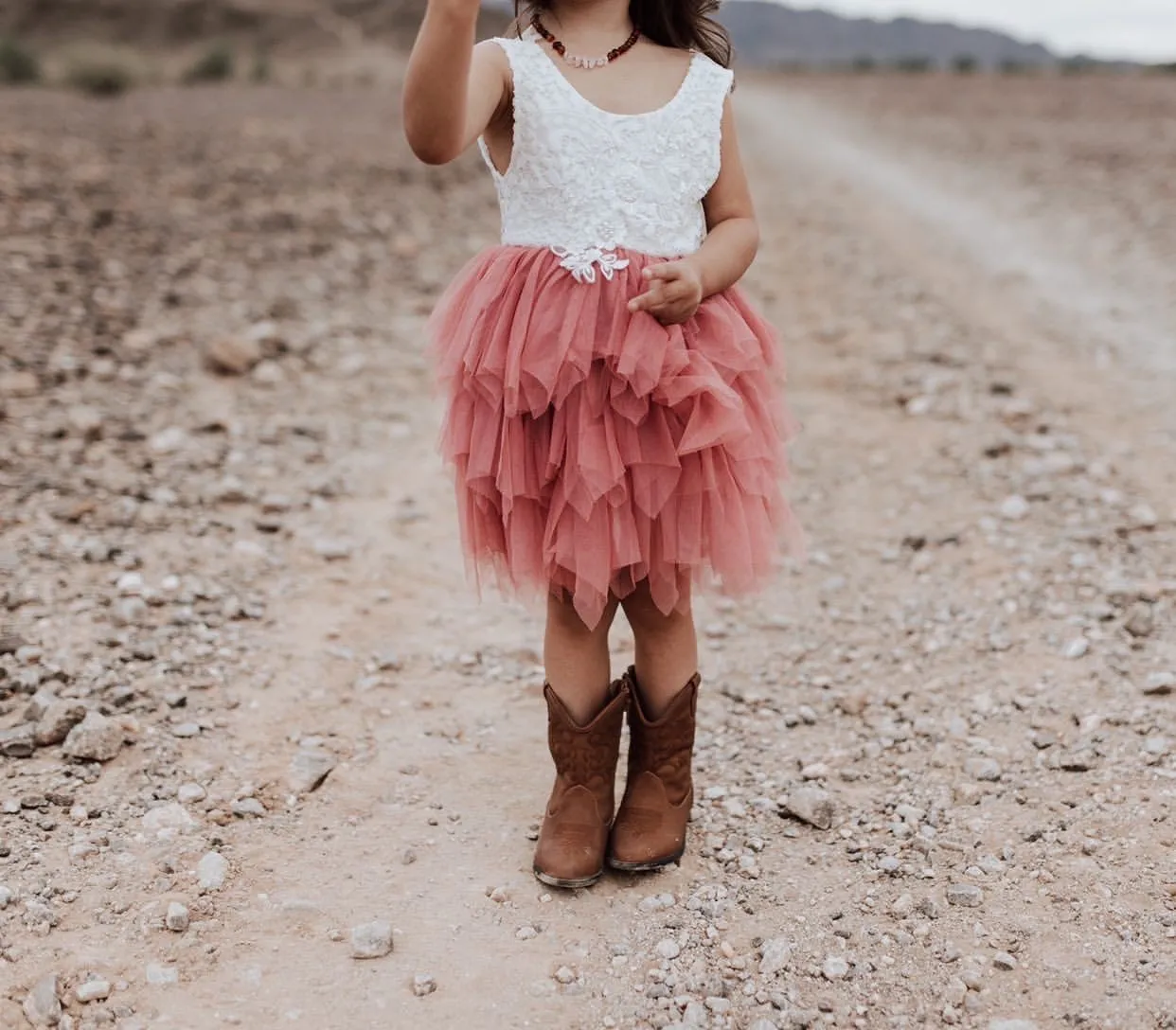 Layered Tulle Flower Girl Dress