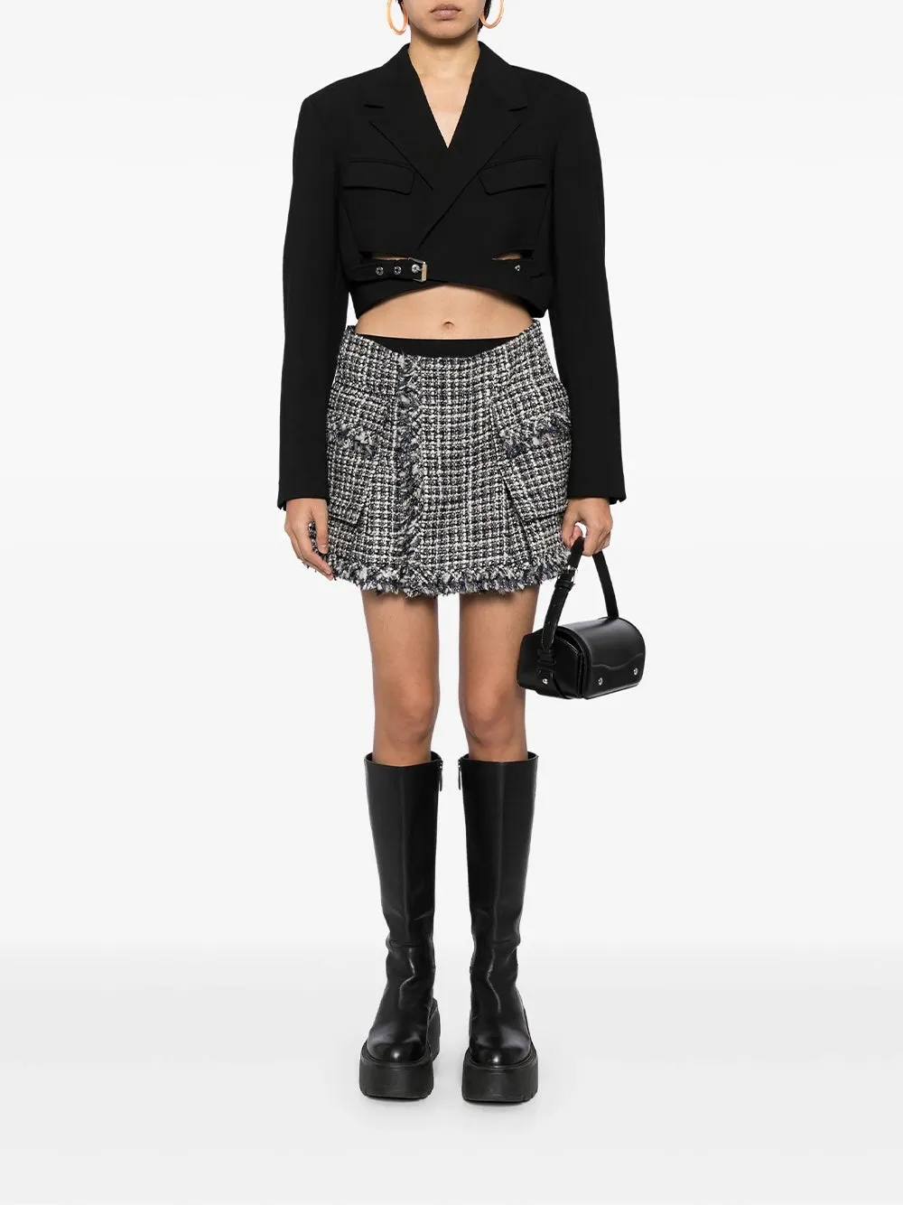 Layered Tweed Shorts