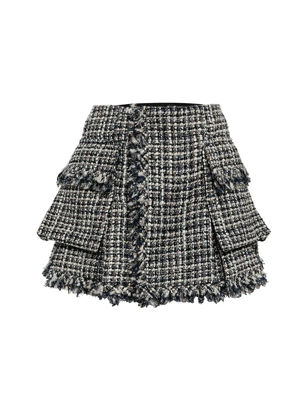 Layered Tweed Shorts
