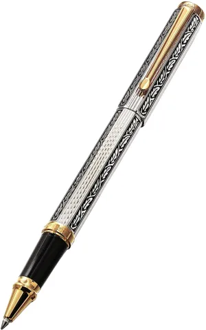 Legionnaire 18K Gold & Platinum Plated Diamond-Cut Rollerball Pen