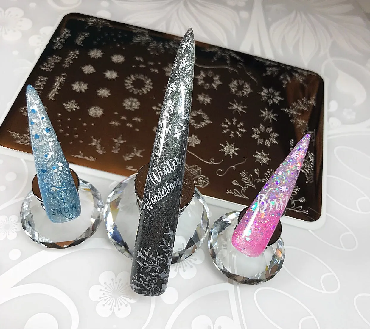 Let it Snow (CjSC-18)  - Steel Nail Art Stamping Plate