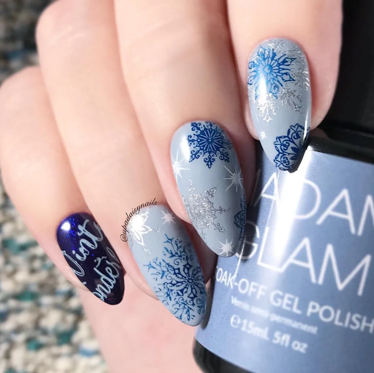 Let it Snow (CjSC-18)  - Steel Nail Art Stamping Plate
