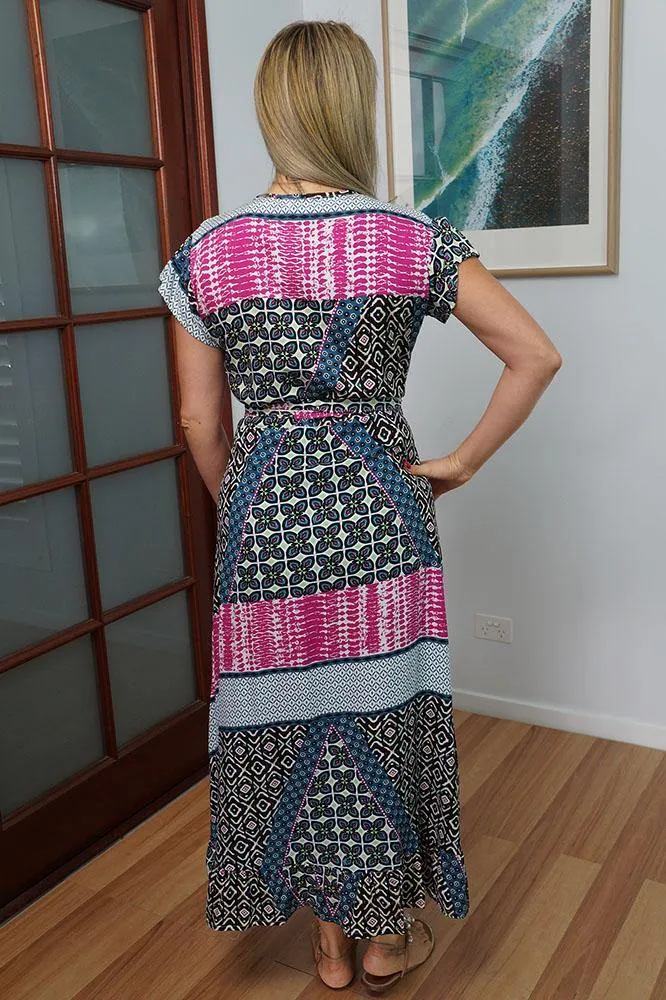 Long Wrap Dress "Clover"