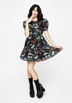 Mariposa Puff Sleeve Organza Mini Dress