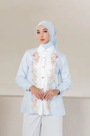 Meira Stripe Shirt Whispy Blue