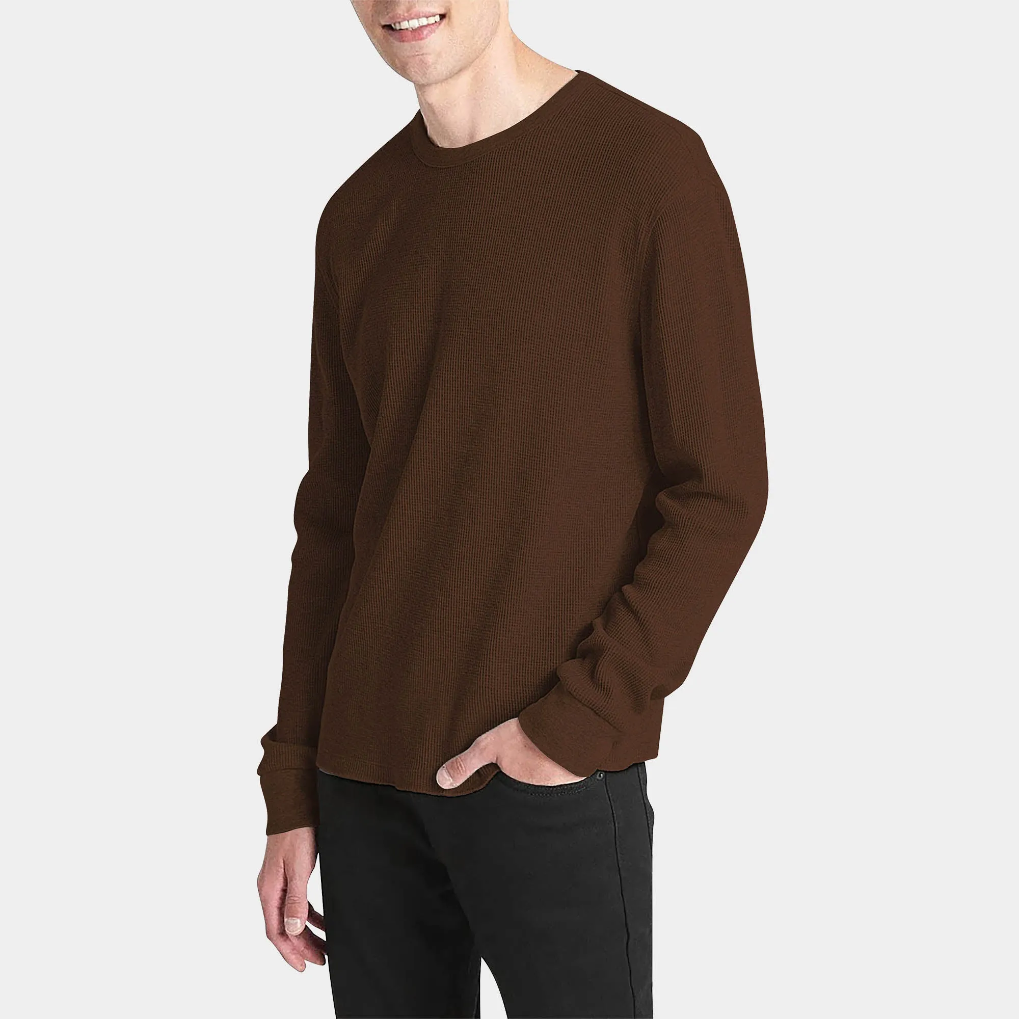 Men's Waffle Thermal Sweatshirts