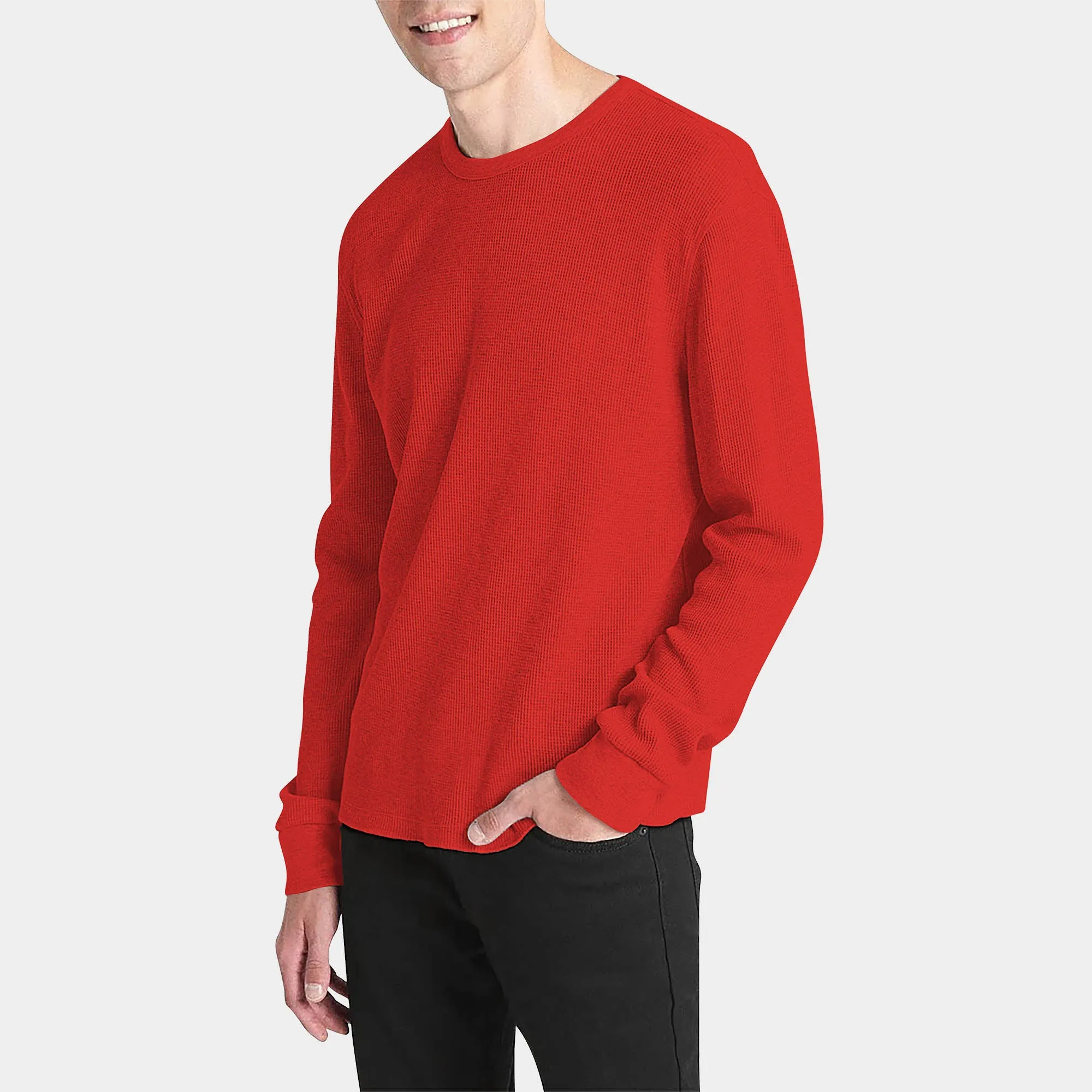 Men's Waffle Thermal Sweatshirts