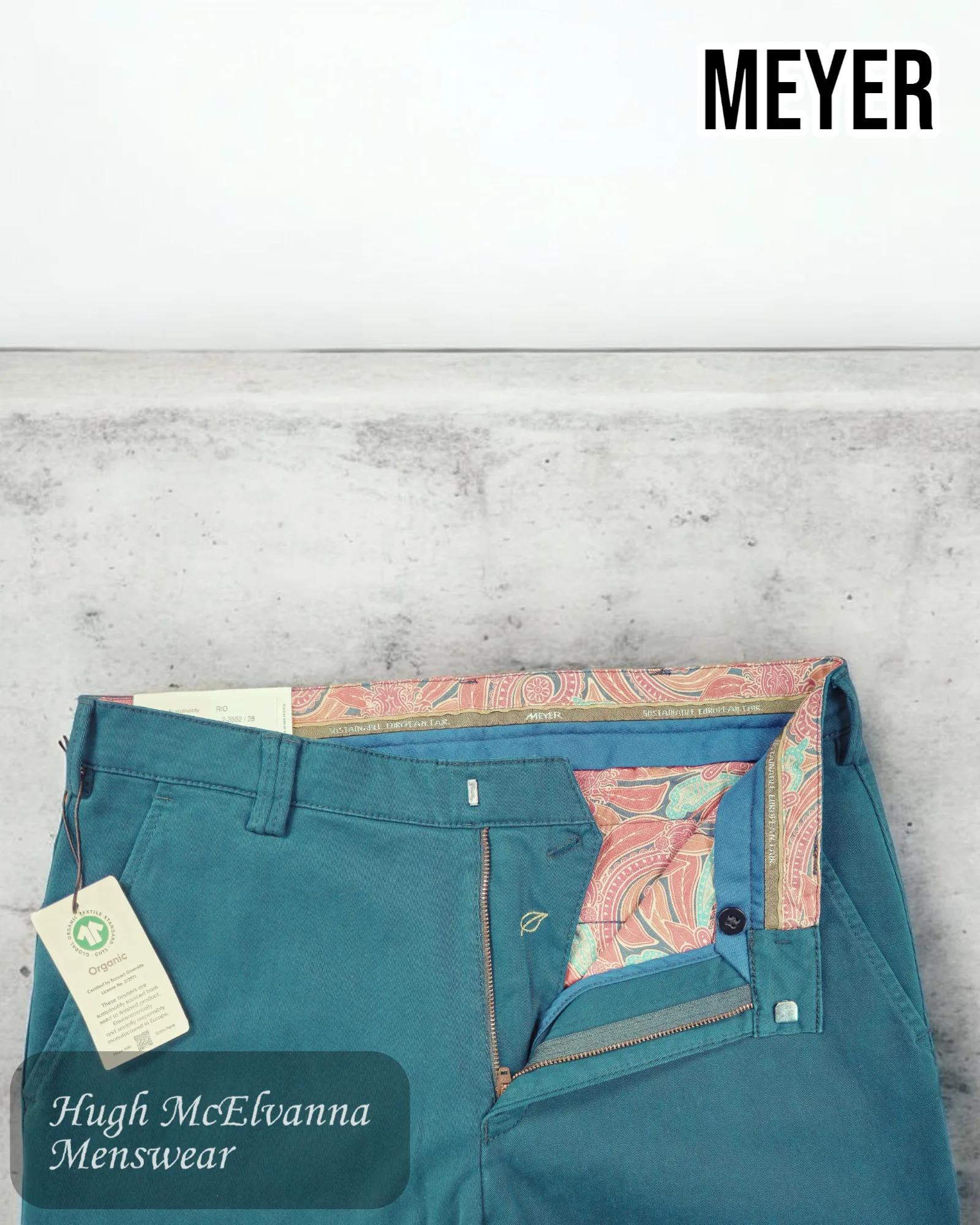 Meyer Dark Green Rio Trouser - 3552/28