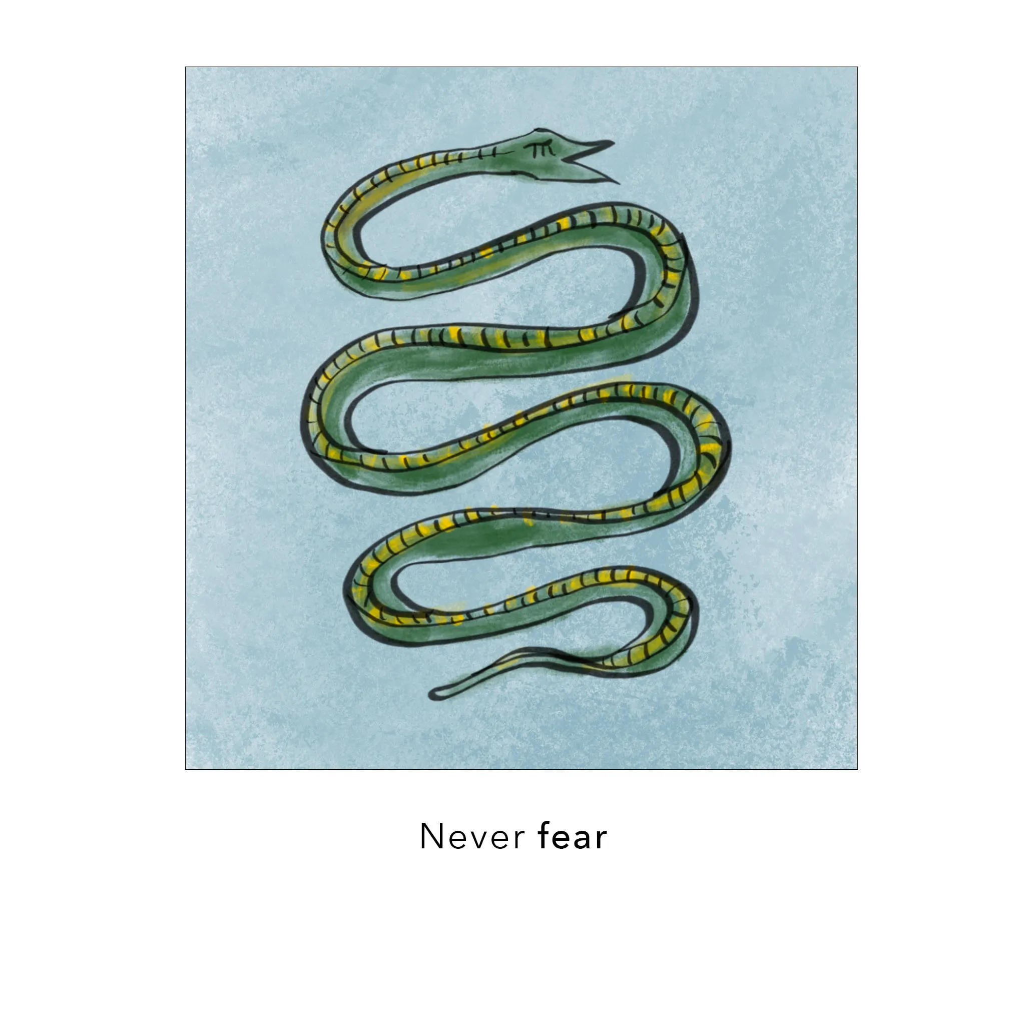 Mini "Never Fear" Snake Medallion
