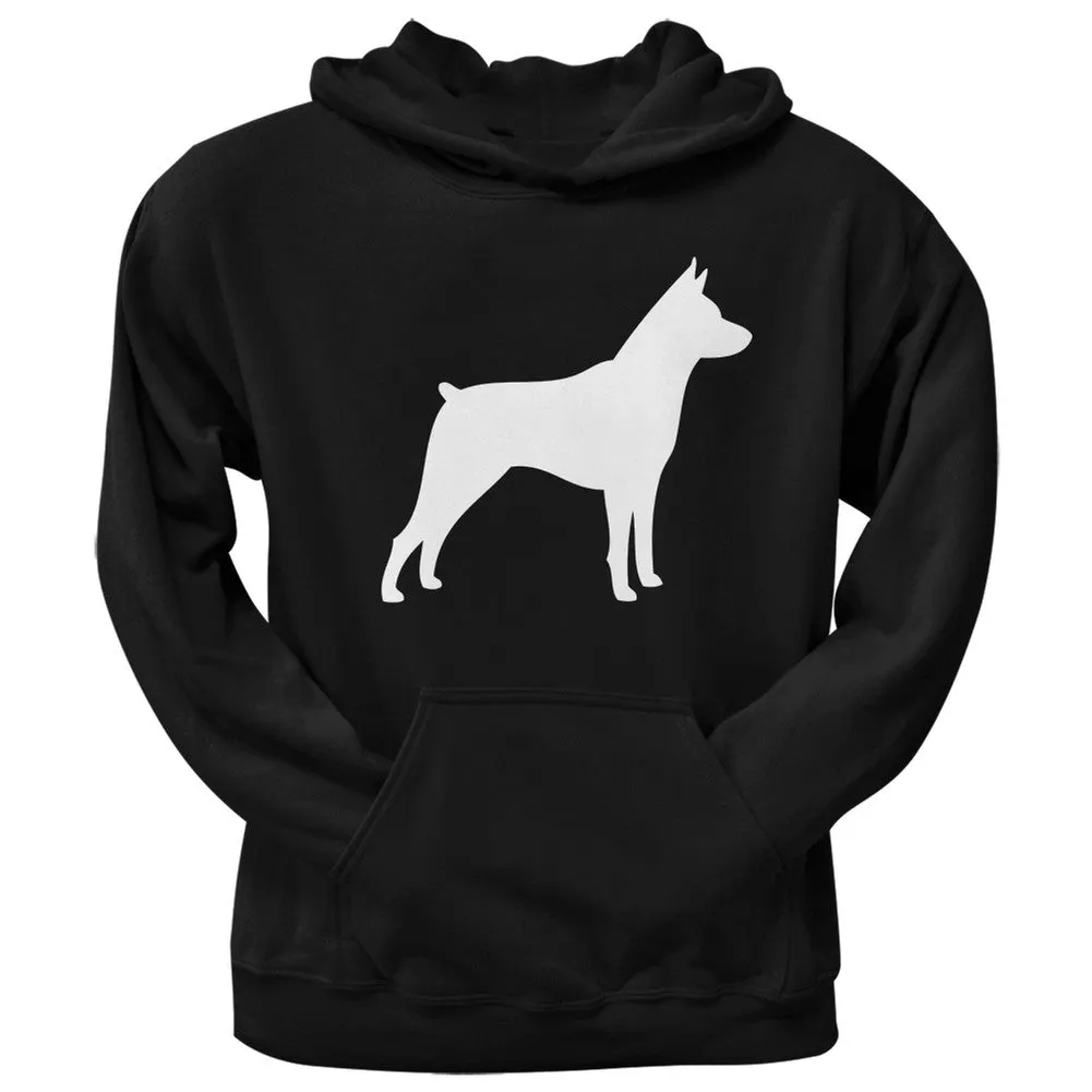 Miniature Pinscher Silhouette Black Adult Hoodie