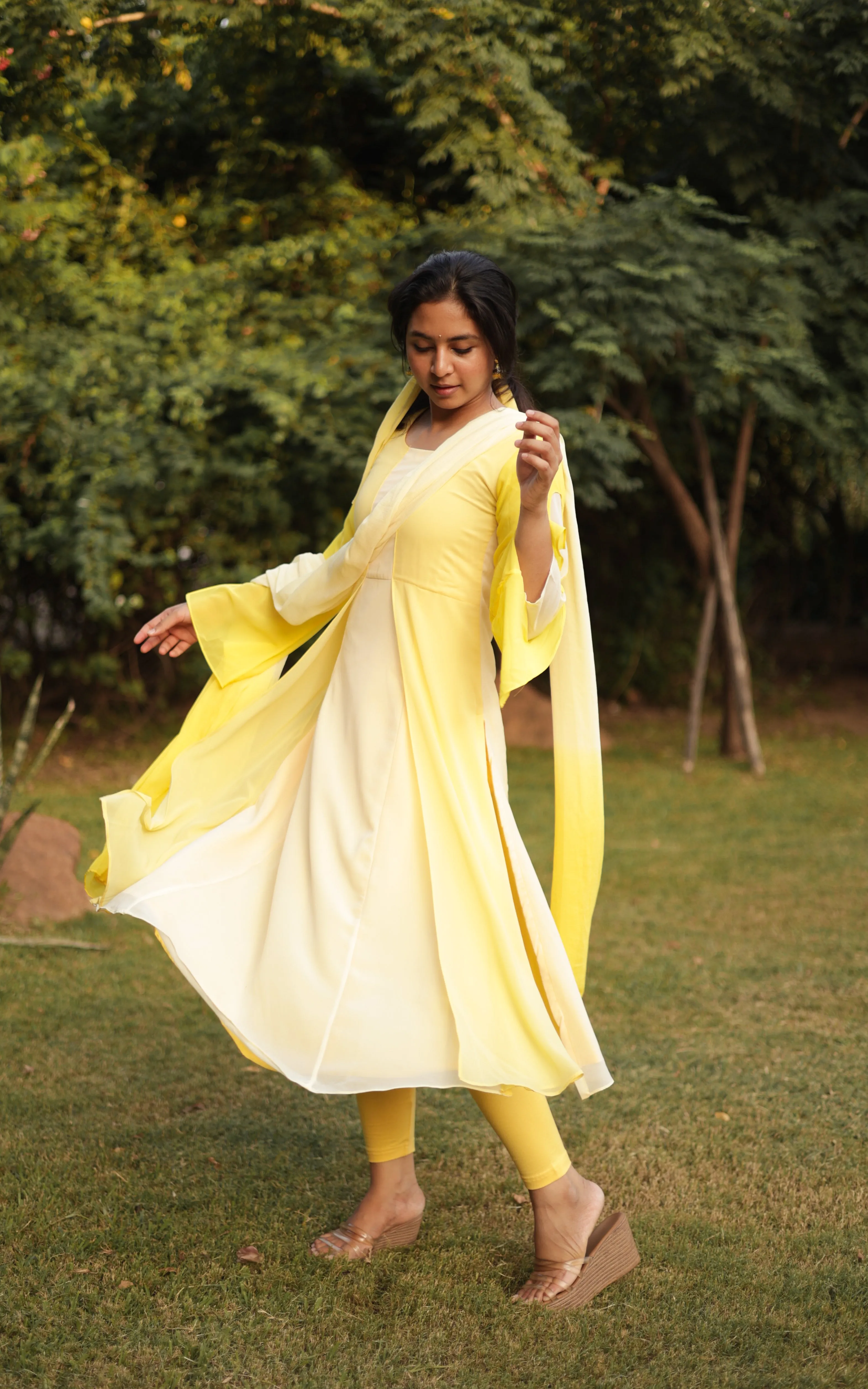 Munbe Vaa Yellow (Kurti Dupatta)