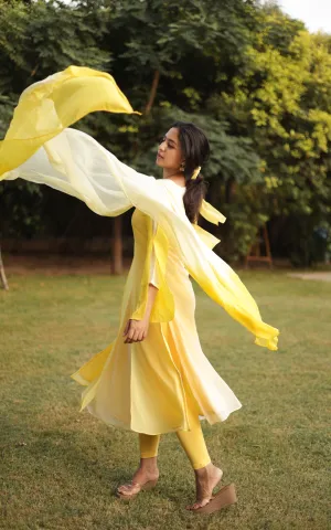 Munbe Vaa Yellow (Kurti Dupatta)