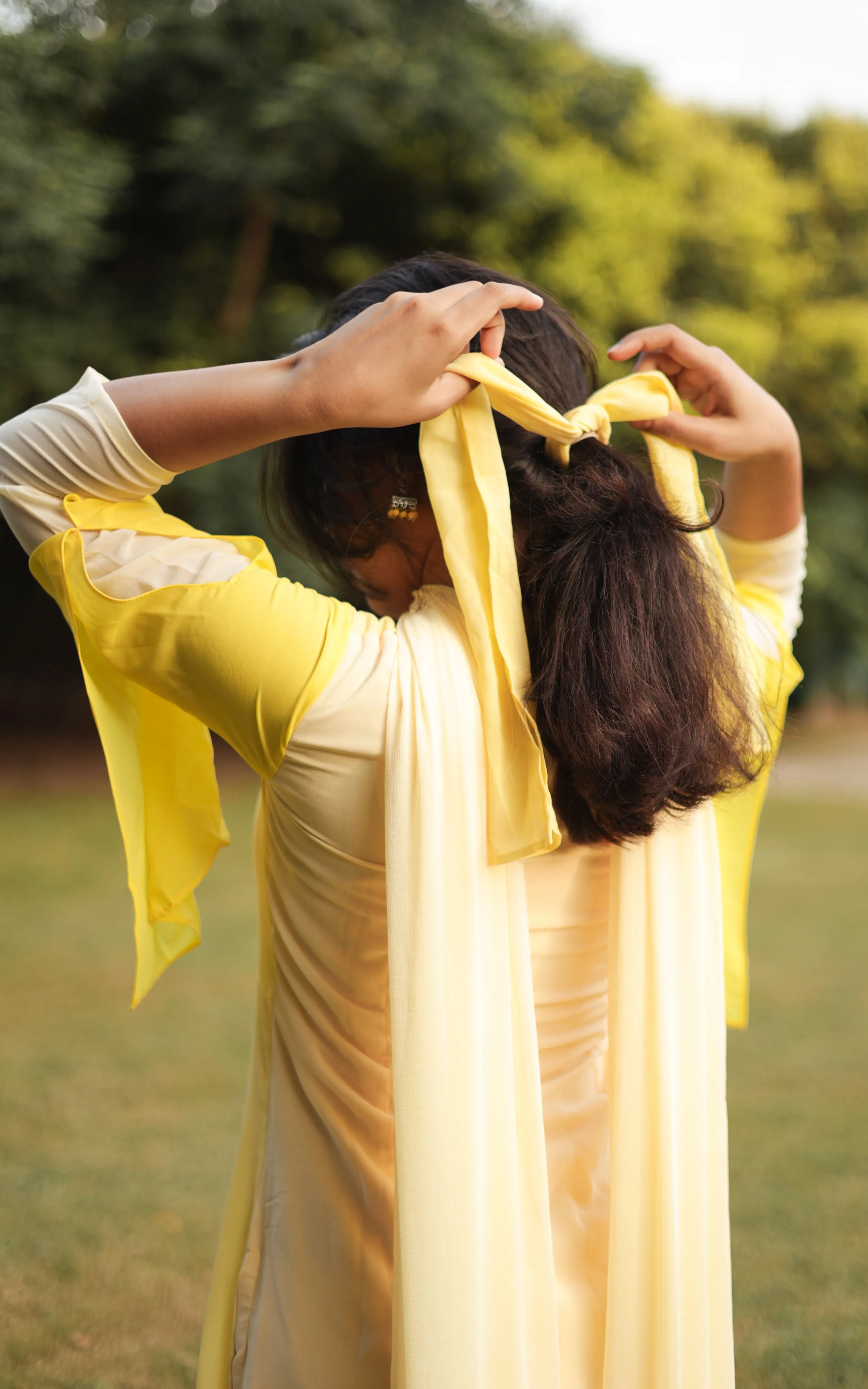 Munbe Vaa Yellow (Kurti Dupatta)