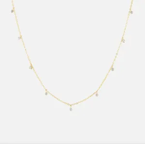 Nine Diamond Confetti Necklace