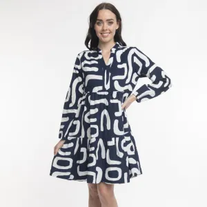 Orientique - Organic Cotton Printed Cord Layered Dress