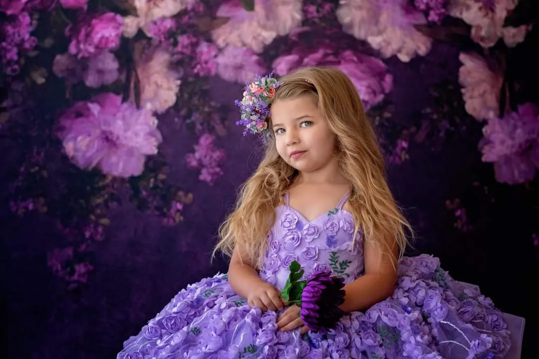 Petal "Eva" Petal Length Dress  Cape (4 Year-Petite 5 Year)