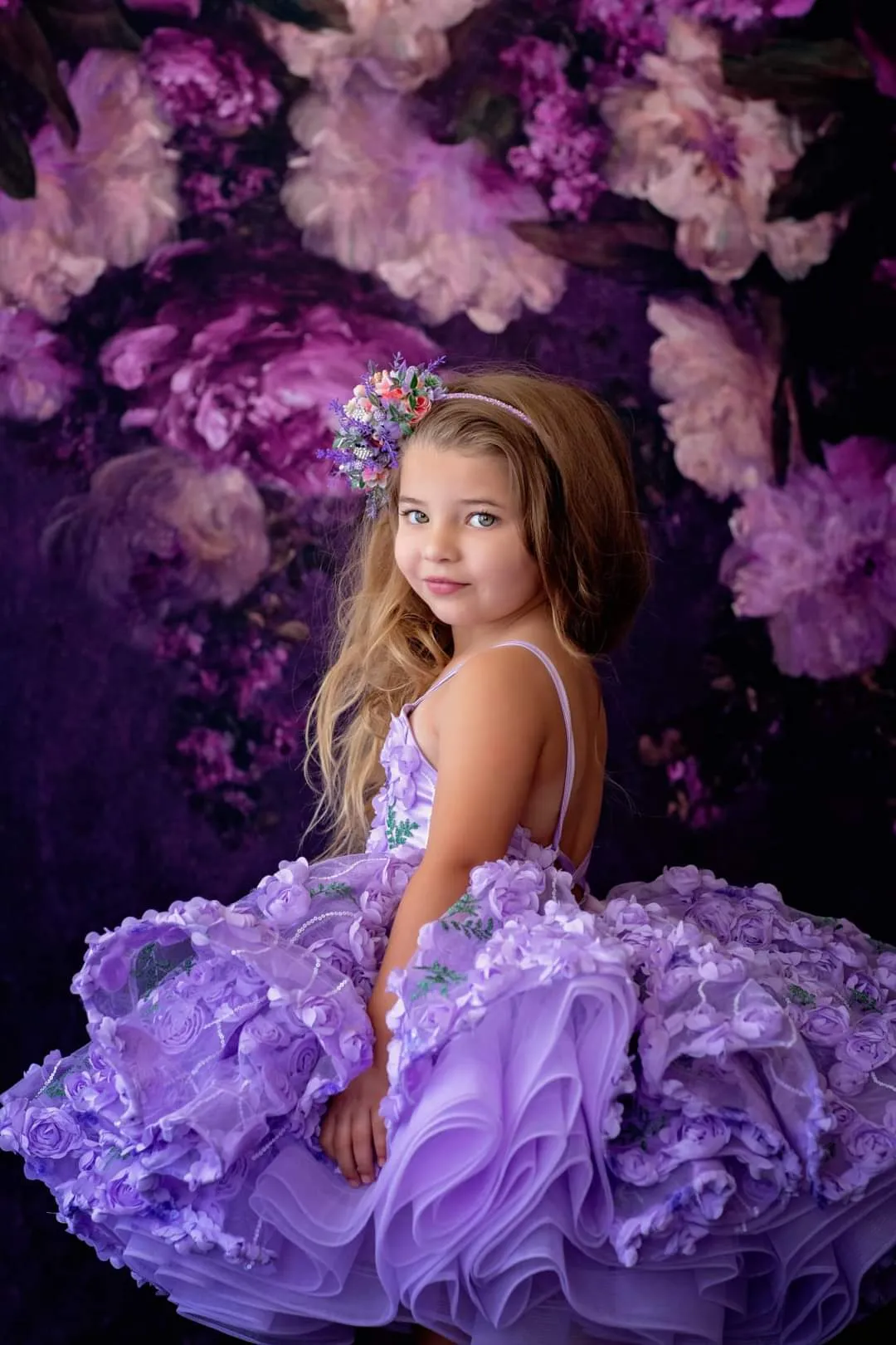 Petal "Eva" Petal Length Dress  Cape (4 Year-Petite 5 Year)