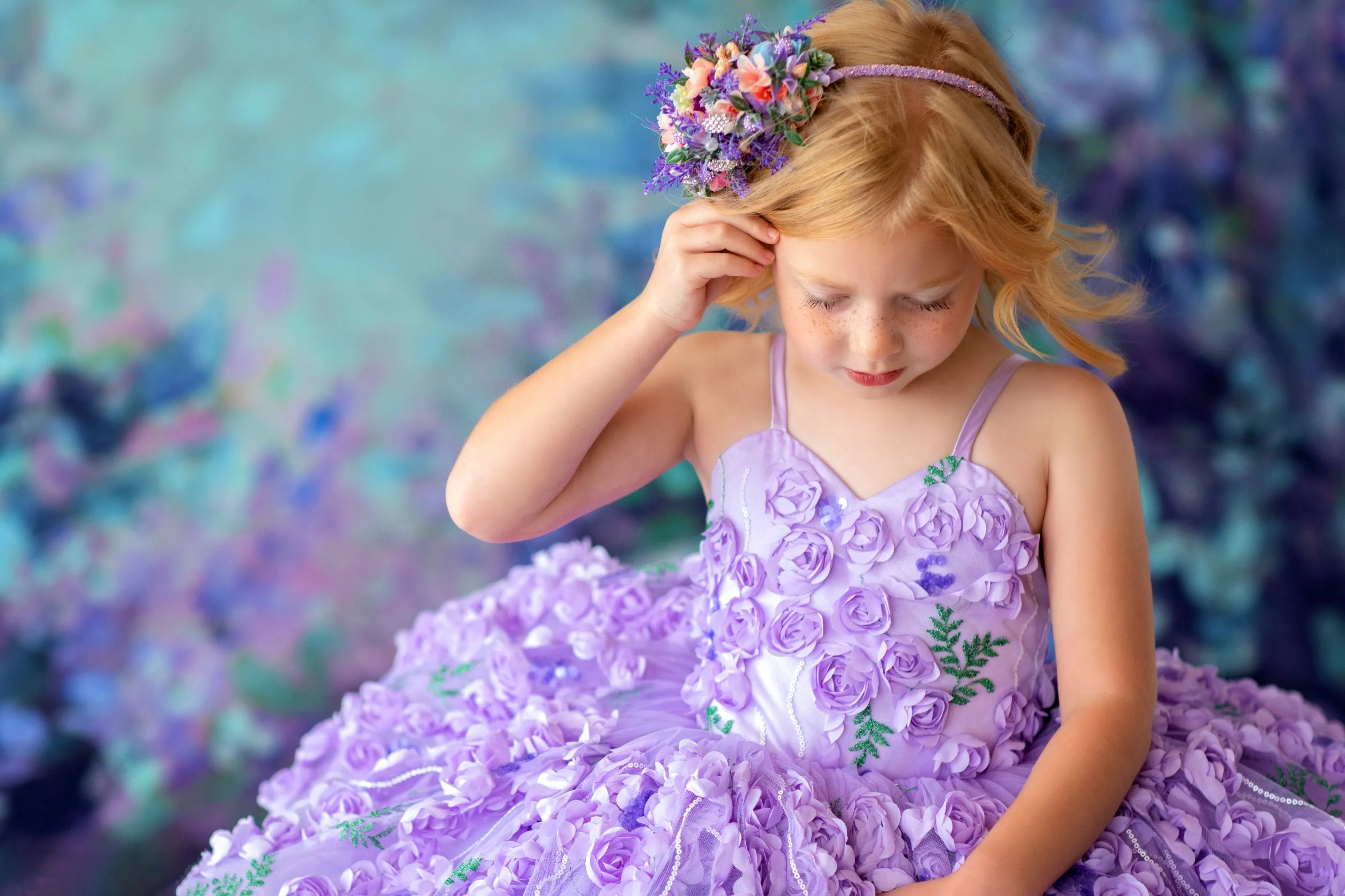 Petal "Eva" Petal Length Dress  Cape (4 Year-Petite 5 Year)
