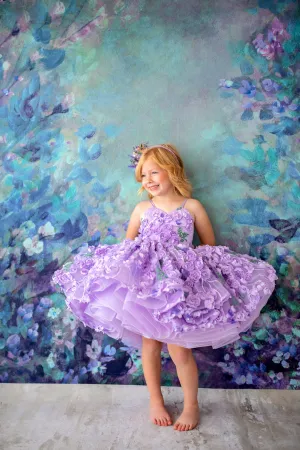 Petal "Eva" Petal Length Dress  Cape (4 Year-Petite 5 Year)
