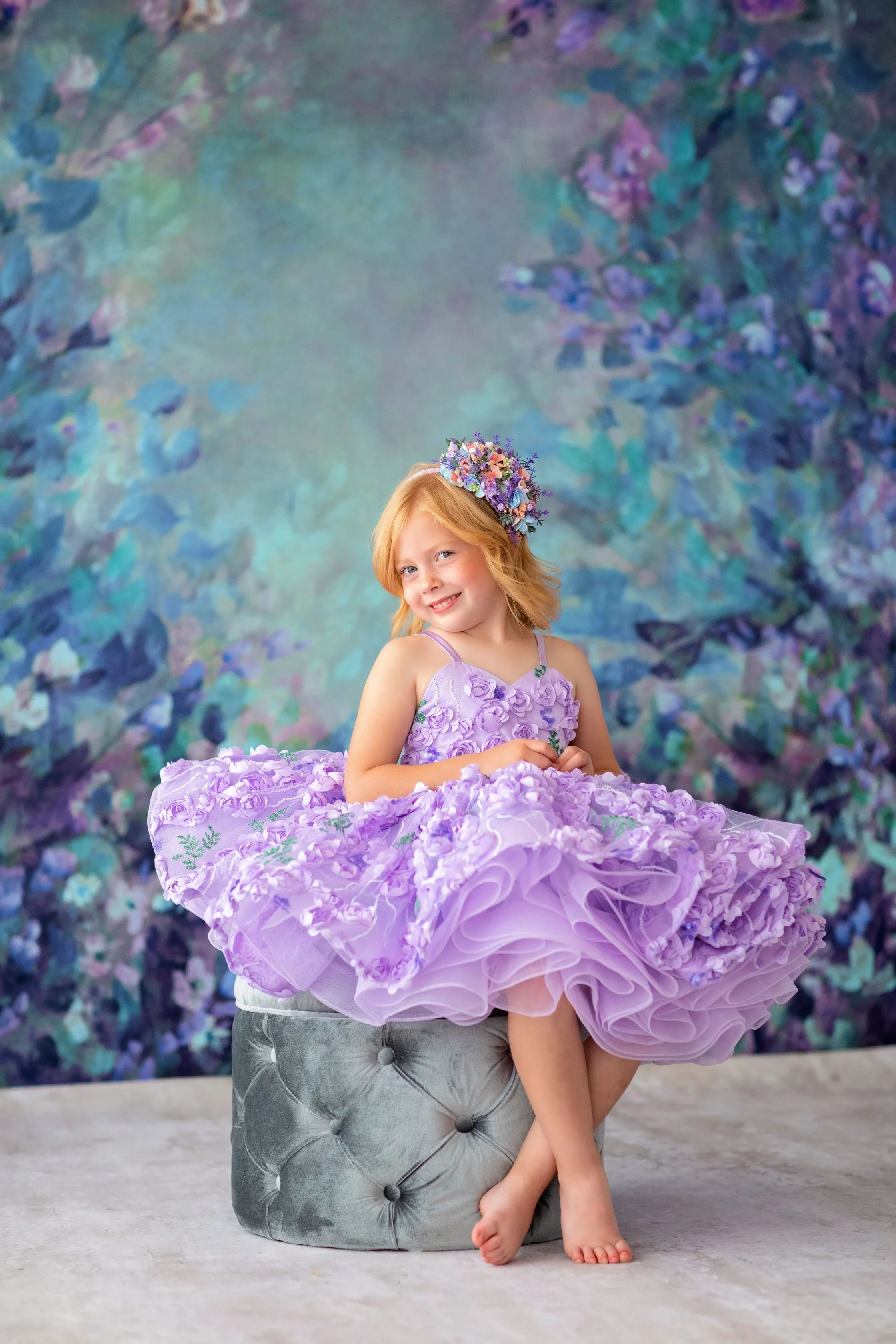 Petal "Eva" Petal Length Dress  Cape (4 Year-Petite 5 Year)