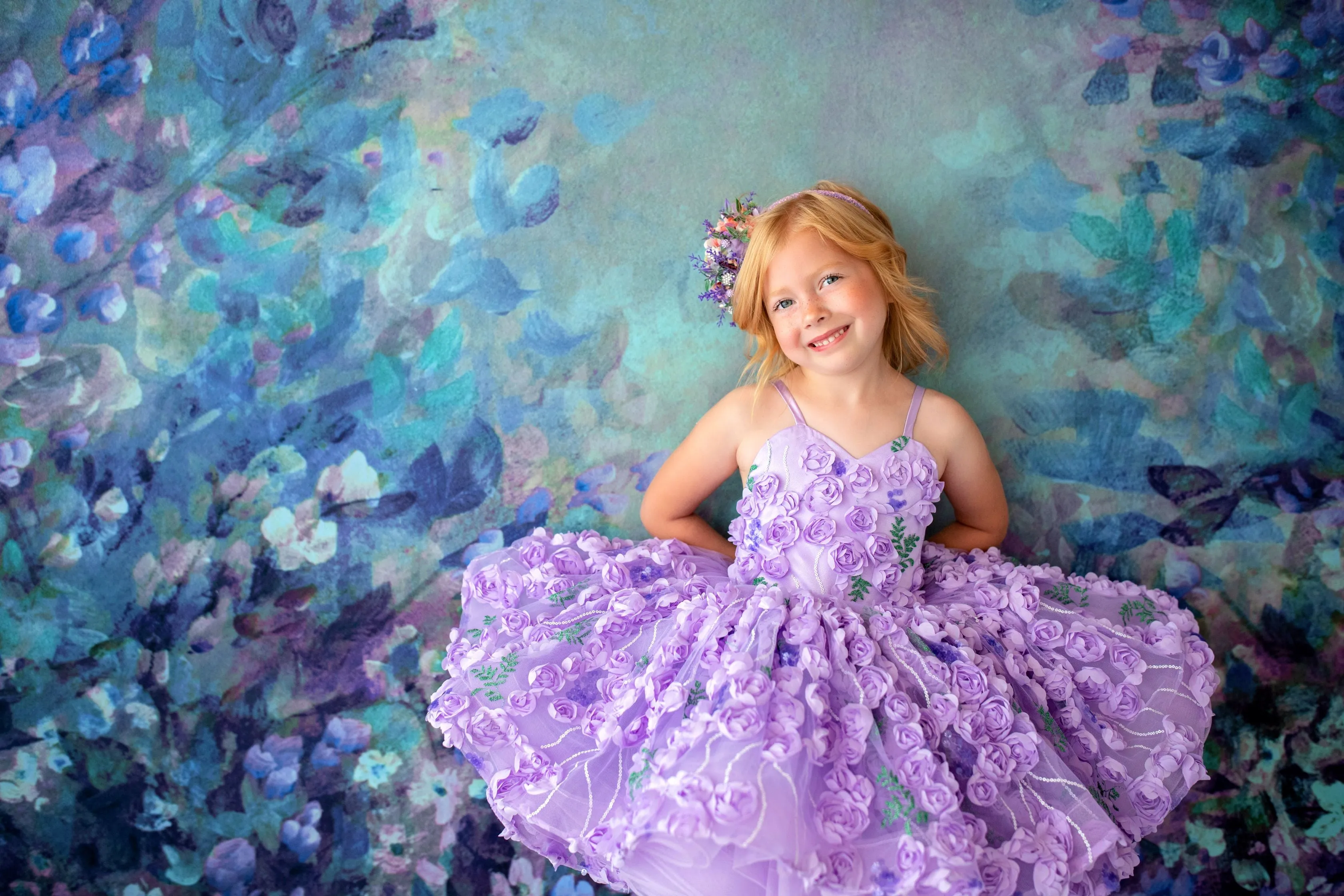 Petal "Eva" Petal Length Dress  Cape (4 Year-Petite 5 Year)